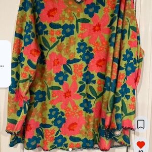 NATURAL LIFE Floral Sweater - Green, Pink, Blue